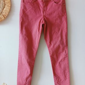 Massimo Dutti Pink Slim Fit Jeans From Italy