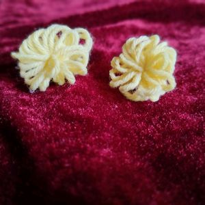 Wool Thread Earrings