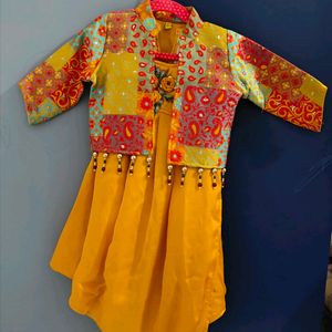 Designer Indian Dhoti Dress With Brocade Jacket