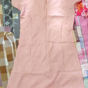 Peach Floral-design Kurti