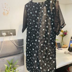 XL Black Half Sleeve Dress 👗