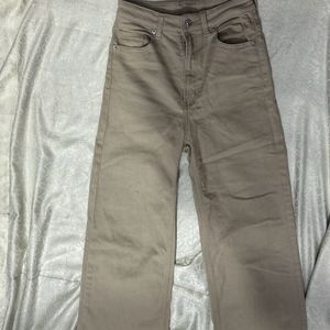 H&M Wide Leg Beige Jeans