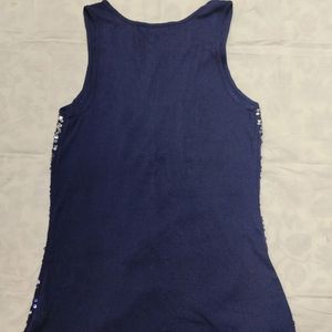 A Blue Partywear Sequin Top