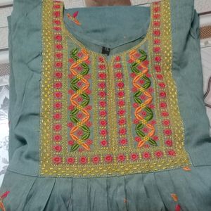 Anarkali Kurta Embroidery Work Base