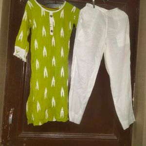 Kids Cotton Kurta And Pants Set