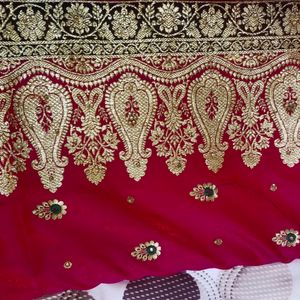 Heavy Banarasi Silk Saree With Blouse Piece