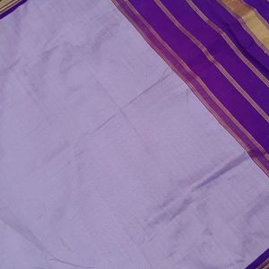 Lavender With Purple Silk Saree