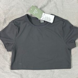 H&M Cropped Fitted Jersey Top