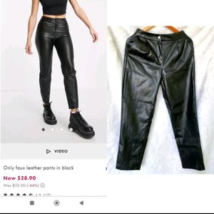 Only faux leather pants