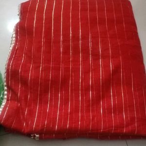 New With Tag Red Saree