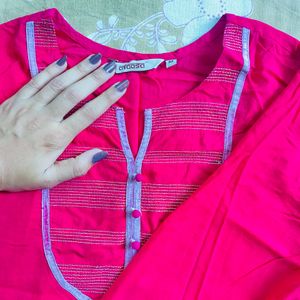 Rose Pink Short Kurta