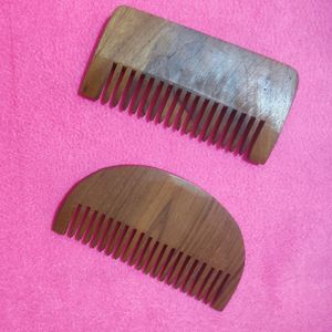 😍Pack Of 2 Neem Wooden Combs..😍