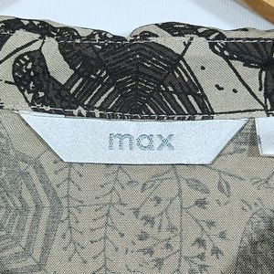 MAX Women Dark Cream Floral Printed Top