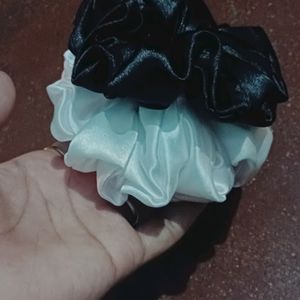 Black And White Scrunchies