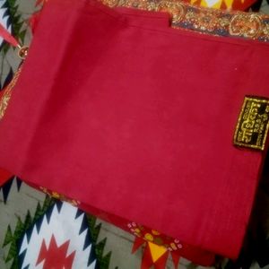 Red Yellow Saree Women's