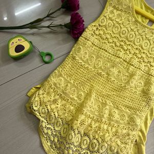 NEON Yellow Lace Tank Top 🌼