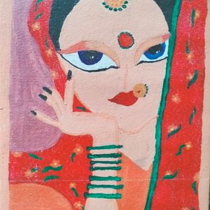 Handmade Painting Of Indian Bride