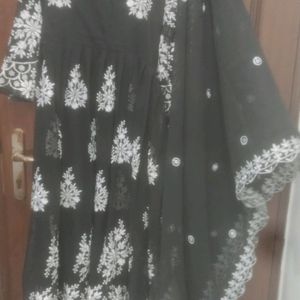 Black Embroidery Gown
