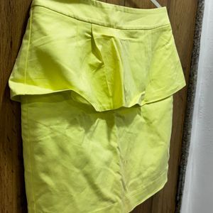 Lemon Yellow Party Skirt Size 30