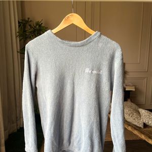 Light Blue Fleece Sweatshirt