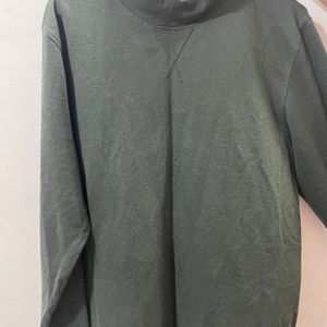 High Neck Full Sleeve Green Top