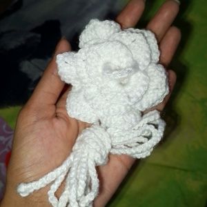 Crochet Rose Choker/ Hand / Hair Accessory