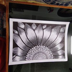 Mandala Sunflower Art