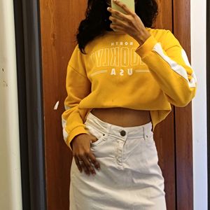 H&M Sweatshirt Paired With NUON Skirt