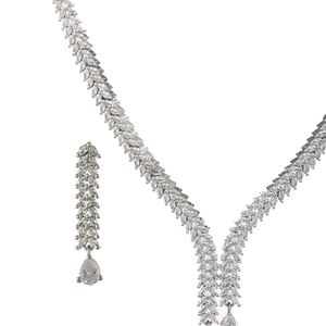 Leaf Link Ad Silver-Plated Jewellery Set