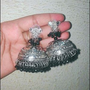 3 Beautiful Big Size Ghumkas And Earrings Combo