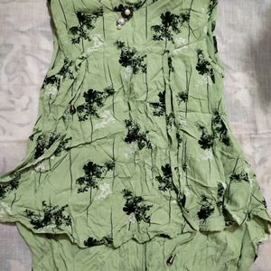 Green Floral Top For 12-15 Age