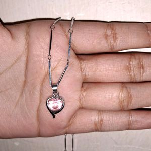 Necklace With Pink Stone