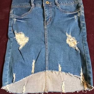 Denim Short Skirt