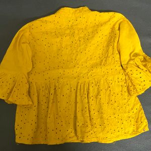 Zara Mustard Top