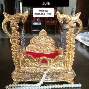 Beautiful Bal Krishna Idol And Jula