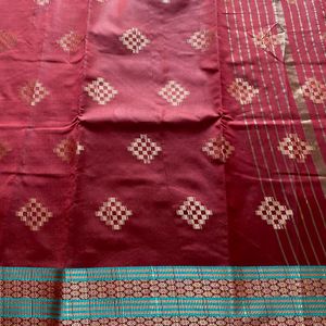 Brand New Cotton Silk Saree With Blouse Piece