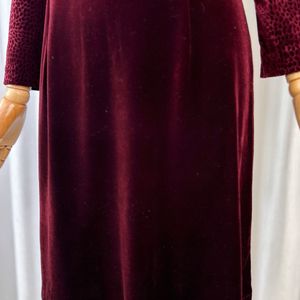 Korean Autumn Velvet Dress