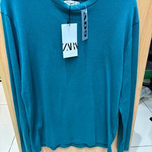 Zara Green Knitted Sweater Size - M