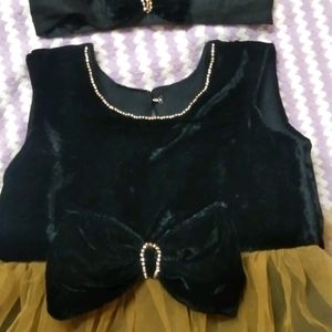 Frock For Girl With Hairband