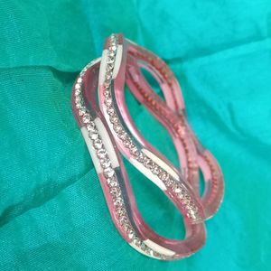 Bangles - Brand New - Not Used - Light Pink & White Colour