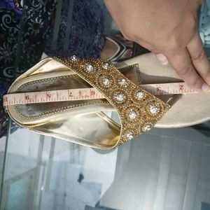 Golden Party Wear Heels