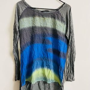 Women Vintage Beaded Colourblock Top