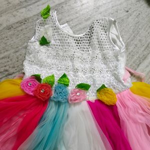 Rainbow Frock For Girls 299