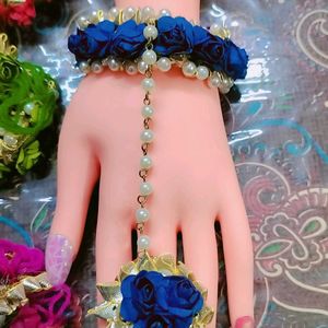 Handmade Flower Bracelet With Ring