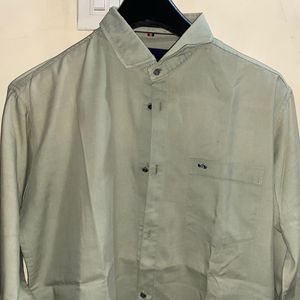 Olive Full Sleeves Slim Fit Shirt