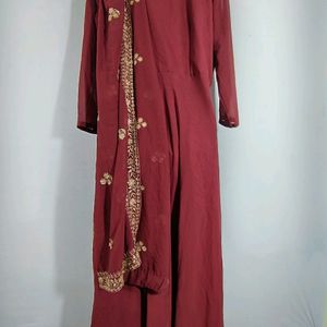 Mauve Sequence Kurti With Duppata ( Women)