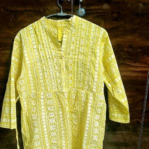 Yellow Short Kurti