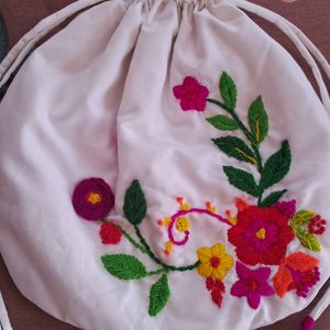 Designing Hand Enbroidery Potli Bag