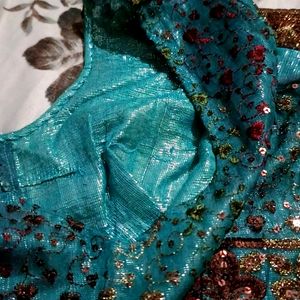 Embroidery In Net Blouse