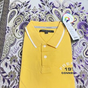 French Connection T Shirt Yellow